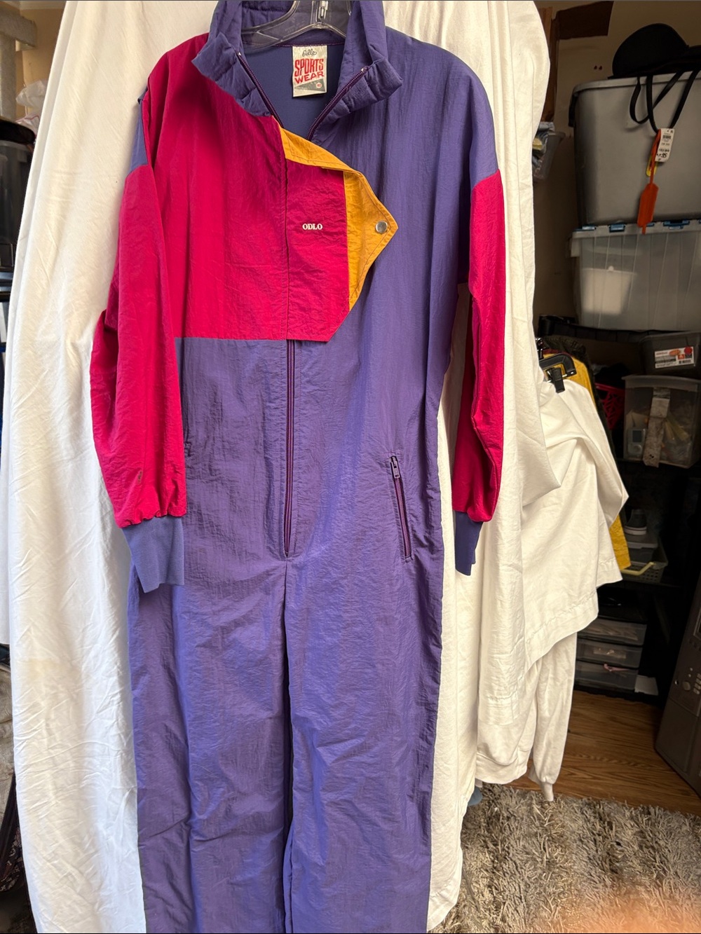 Oslo Colorblock One-Piece Footie in Purple, Pink & Yellow